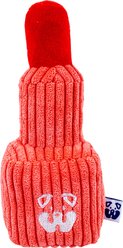 PAWTY TOYS Lipstick Squeaky Plush Dog Toy, Pink, Small/Medium