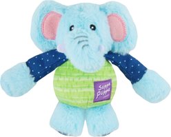 EYS Suppa Puppa Elephant Plush Dog Toy, Blue, Small