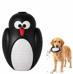 Petopia Penguin Interactive Food-Inducing Dog Chew Toy, Black, Large