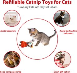 Gigwi Bear Catnip & Silvervine Replacement Mice Cat Toy, Orange slide 2 of 8