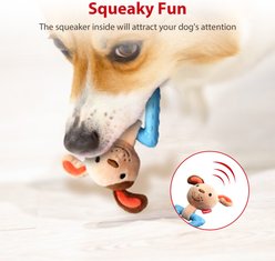 Gigwi Puppy Teething Squeaky Plush Dog Toy, Multicolor slide 2 of 8