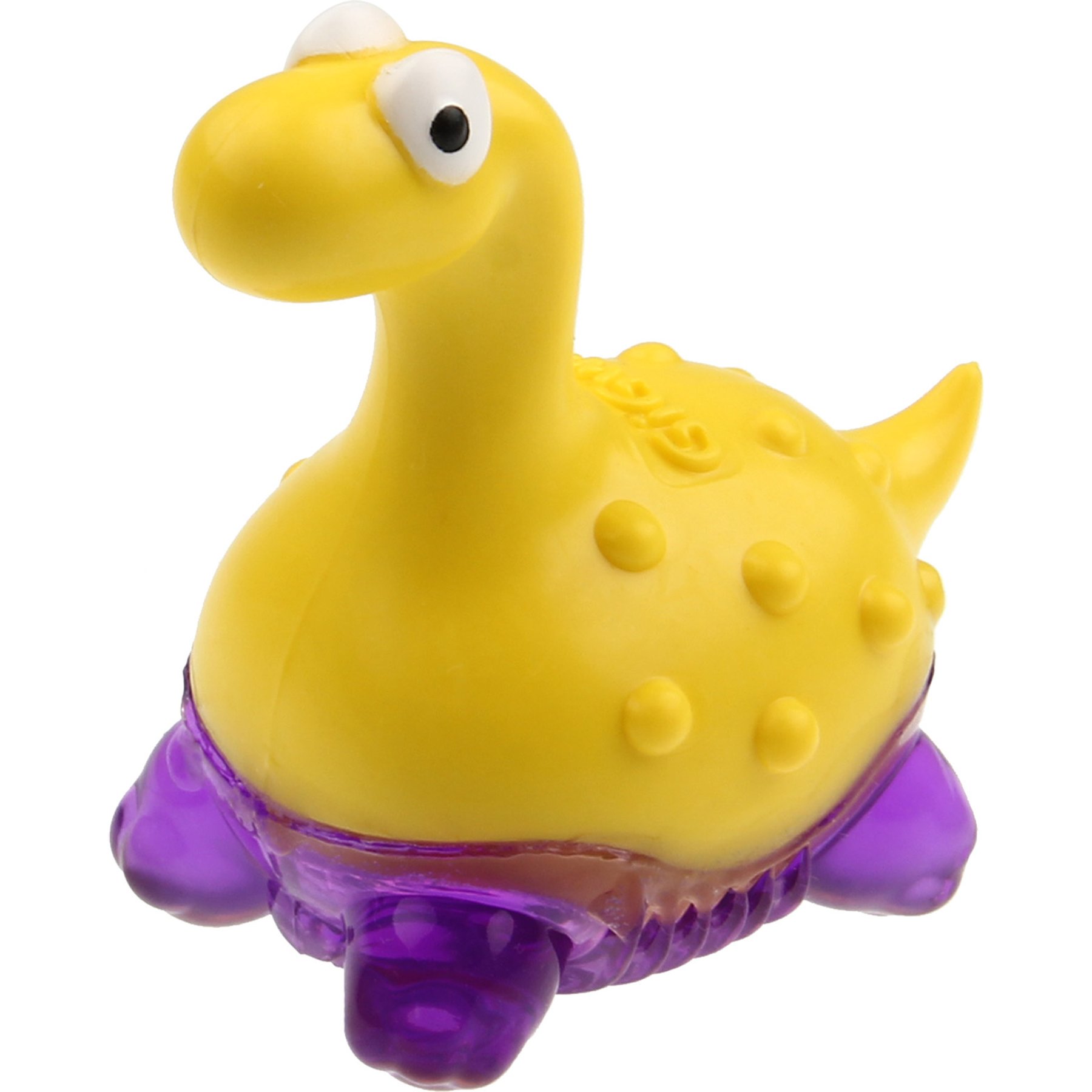 Gigwi TPR Dino Squeaky Chew Dog Toy, Yellow
