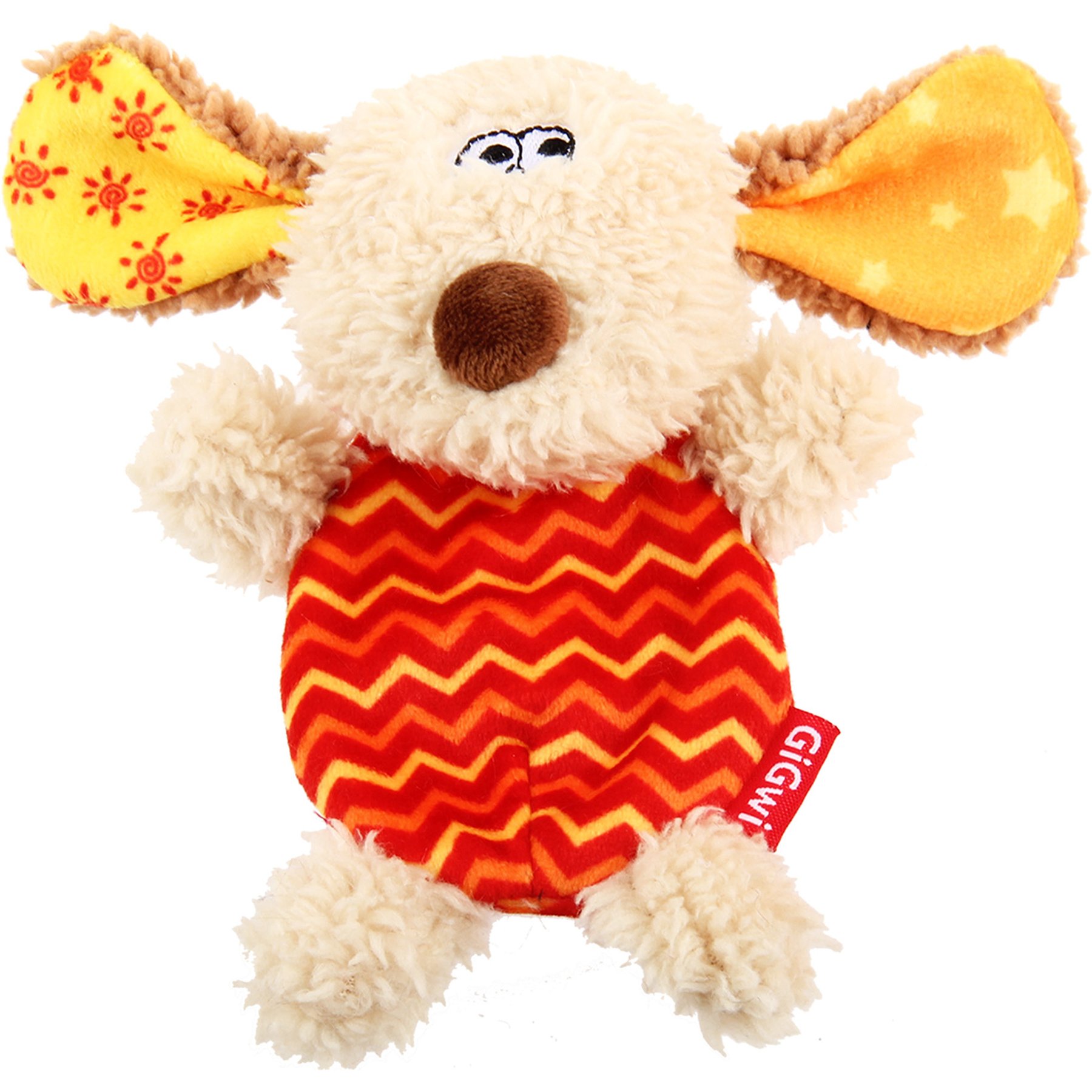 Gigwi Replacement Squeaky Plush Dog Toy, Orange