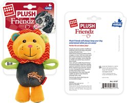 Gigwi Lion Squeaky Plush Dog Toy, Yellow slide 2 of 7