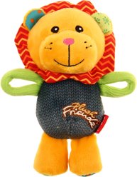 Gigwi Lion Squeaky Plush Dog Toy, Yellow