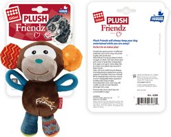Gigwi Monkey Squeaky Plush Dog Toy, Multicolor slide 2 of 7