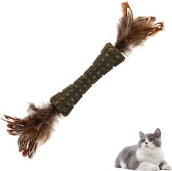 Gigwi Feathered Stick Catnip Chew Cat Toy, Multicolor