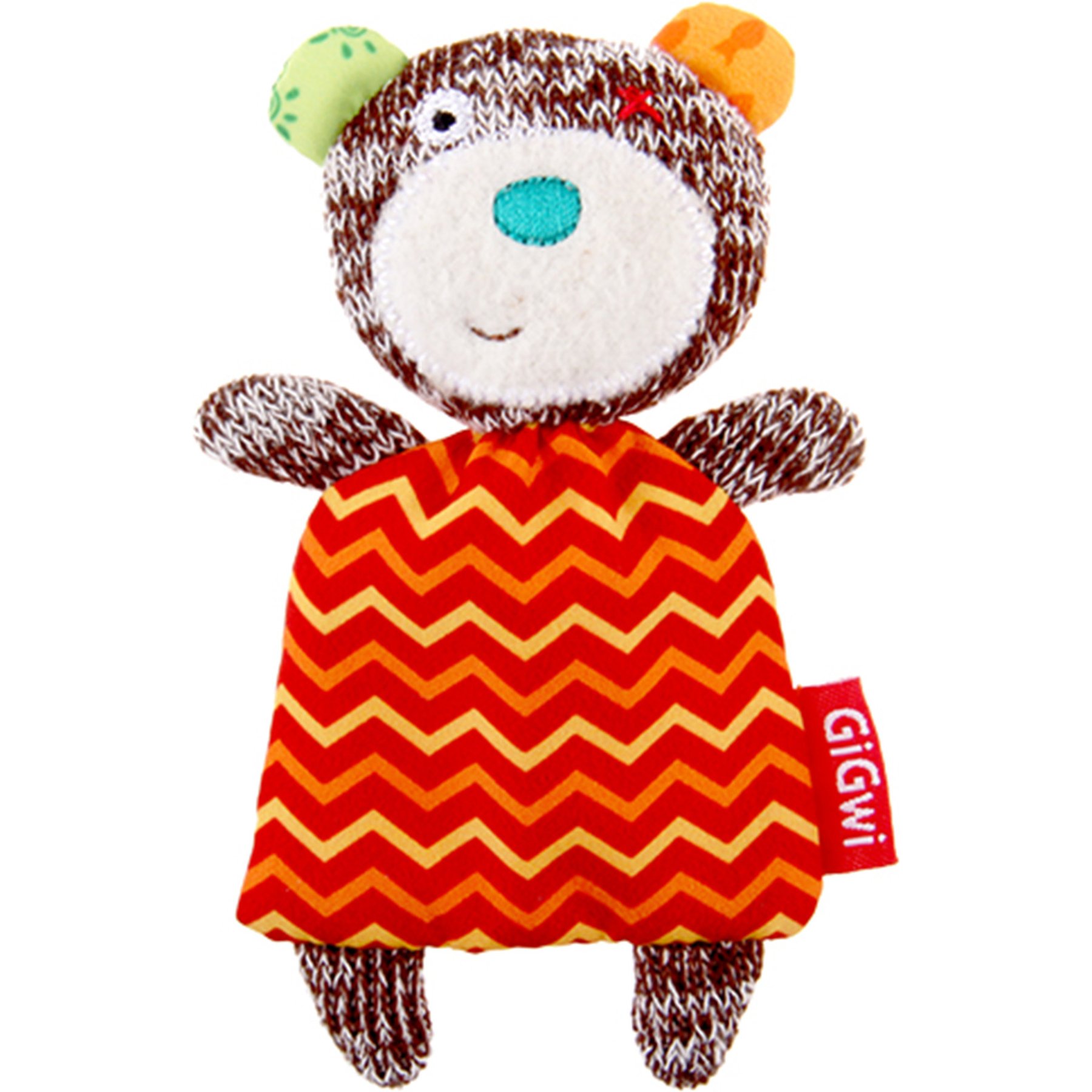 Gigwi Bear Catnip & Silvervine Replacement Mice Cat Toy, Orange