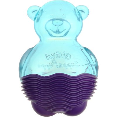 Gigwi Gigwi Suppa Puppa Bear TPR Squeaky Chew Dog Toy, Blue