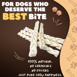 Woofleys 10 to 12-in Beef Cheek Braids Dog Natural Chew Treats, 5 count slide 2 of 7