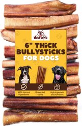 Woofleys 6-in Bully Sticks Jumbo Thick Dog Treats, 10 count