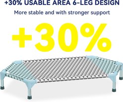Caghash 6 Sided Elevated Raised Outdoor Dog Bed with Stainless Steel Frame, Grey, Medium: 40.5 x 24.5 x 8-in slide 2 of 7