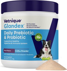 Vetnique Labs Glandex Daily Prebiotic & Probiotic Digestive Aid Powder Supplement for Dogs, 4.25-oz jar
