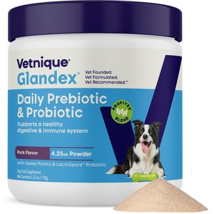 Vetnique Labs Glandex Daily Prebiotic & Probiotic Digestive Aid Powder Supplement for Dogs, 4.25-oz jar