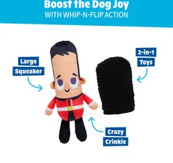 BARK Scottie Yard Guard Squeaky Plush Dog Toy, Red slide 2 of 8