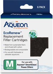 Aqueon GENUINE EcoRenew Aquarium Filter Cartridges, Medium, 6 count