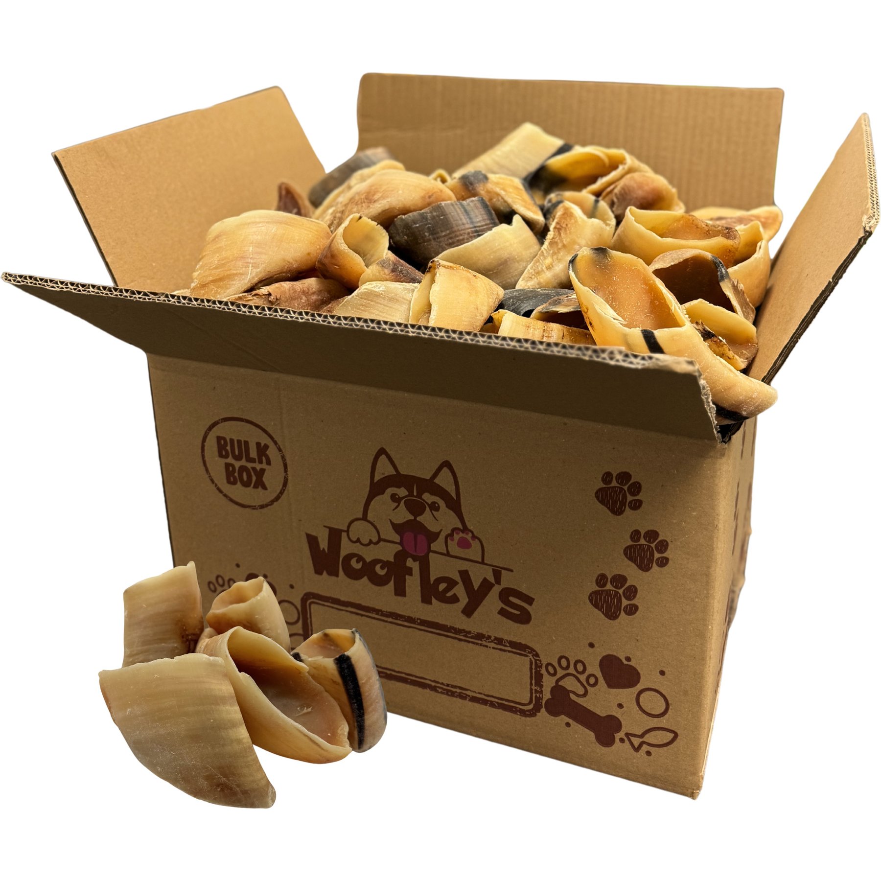 Woofleys Cow Hooves Dog Natural Chew Treats, 100 count