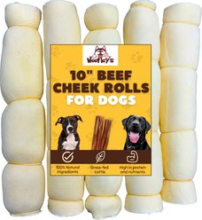 Woofleys 10-in Beef Cheek Roll Dog Natural Chew Treats, 5 count