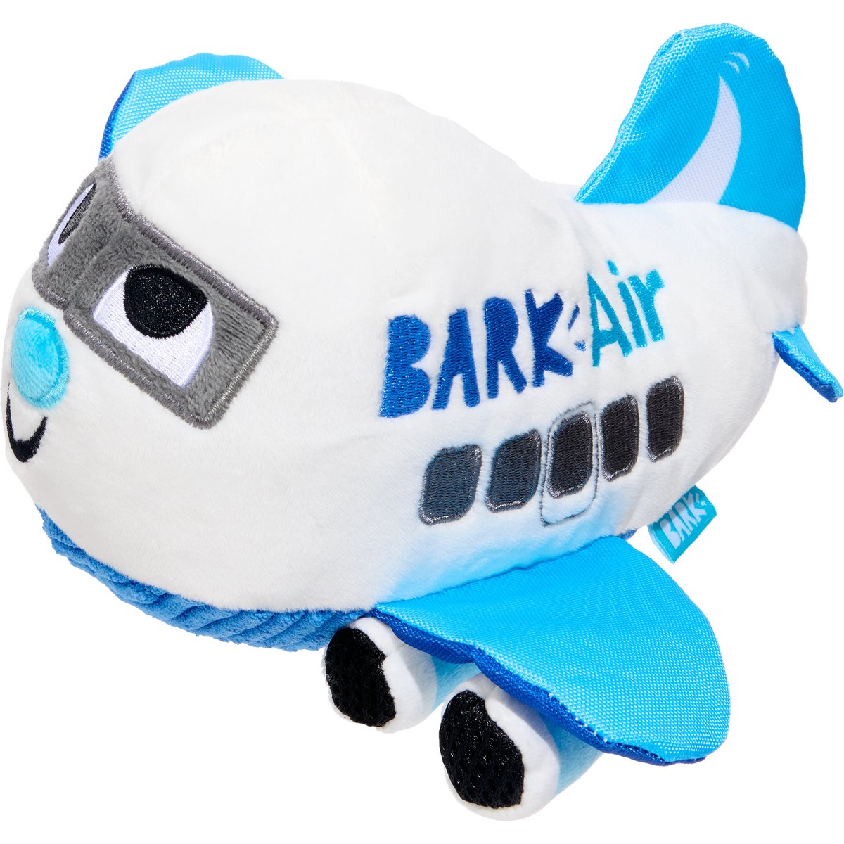 BARK Hugo Air Jet Squeaky Plush Dog Toy, White