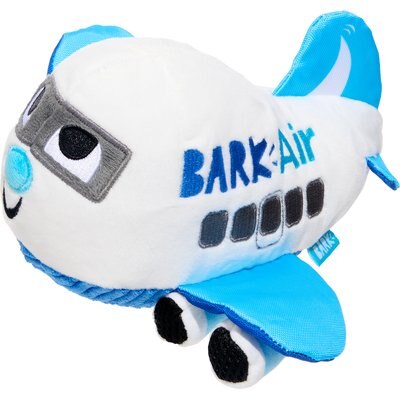 BARK BARK Hugo Air Jet Squeaky Plush Dog Toy, White