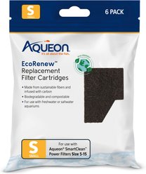 Aqueon GENUINE EcoRenew Aquarium Filter Cartridges, Small, 6 count