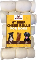 Woofleys 6-in Beef Cheek Roll Dog Natural Chew Treats, 10 count