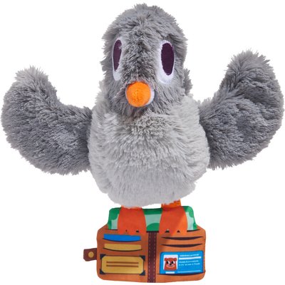 BARK BARK Pidge Pocket Squeaky Plush Dog Toy, Gray