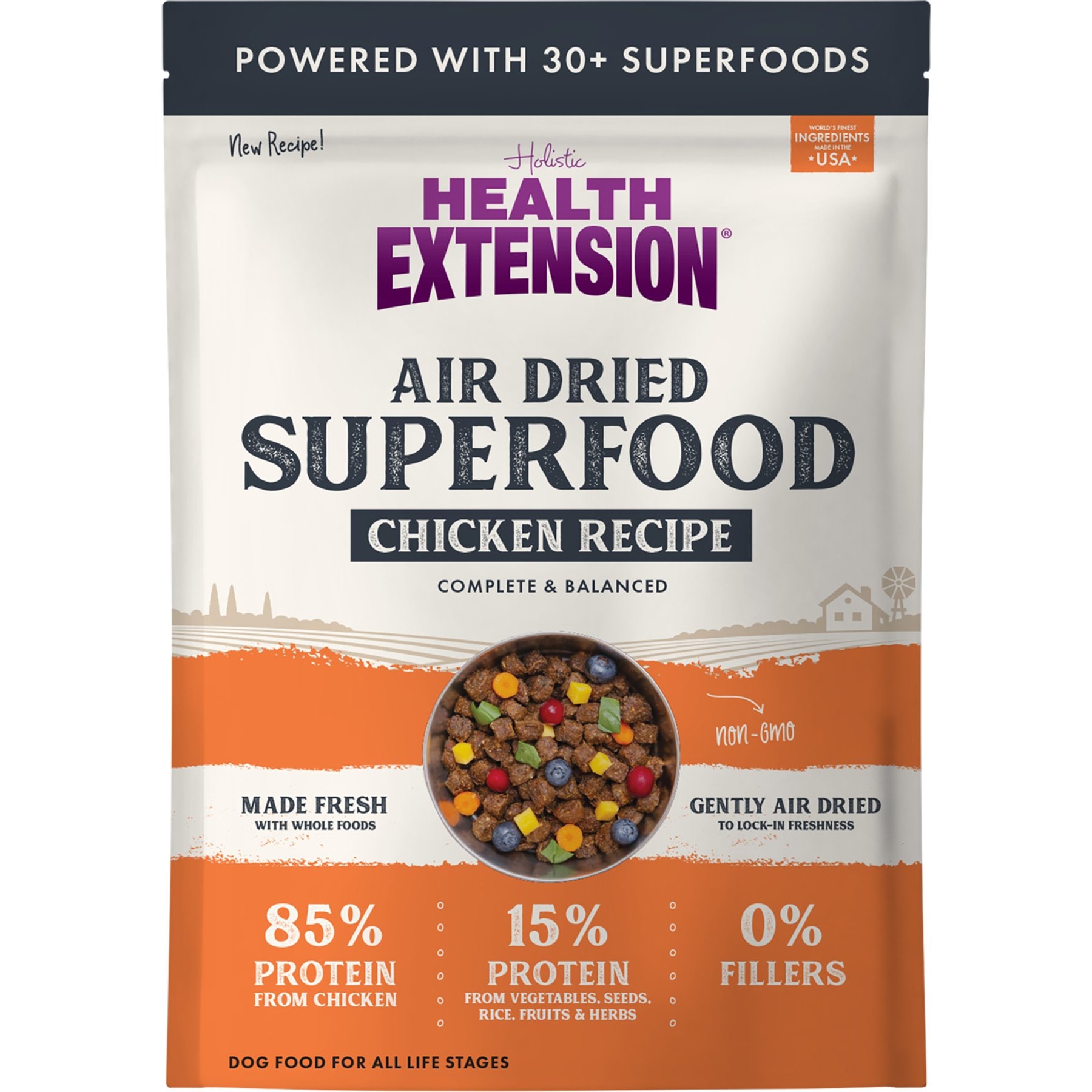 Health Extension Chicken Recipe Non-GMO Air-Dried Dog Food, 32-oz bag