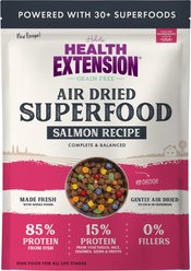 Health Extension Salmon Recipe Non-GMO Air-Dried Dog Food, 12-oz bag