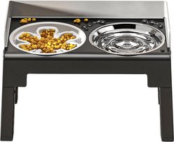 Newget Adjustable Height Raised Elevated Acrylic Dog Bowl, Medium