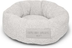 Barefoot Dreams CozyChic Round Dog Bed, Pearl/Silver, Large