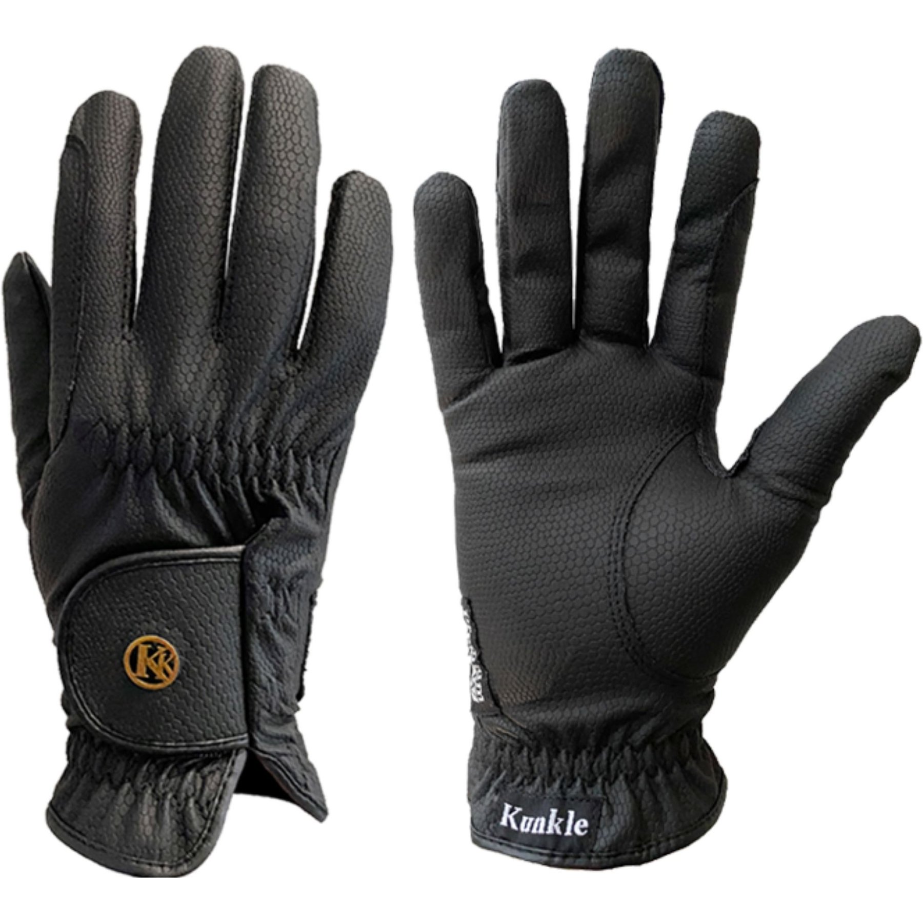 KUNKLE Equestrian Gloves Winter Glove, Black, 10.5