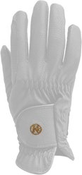 KUNKLE Equestrian Gloves Premium Show Glove, White, 6.5