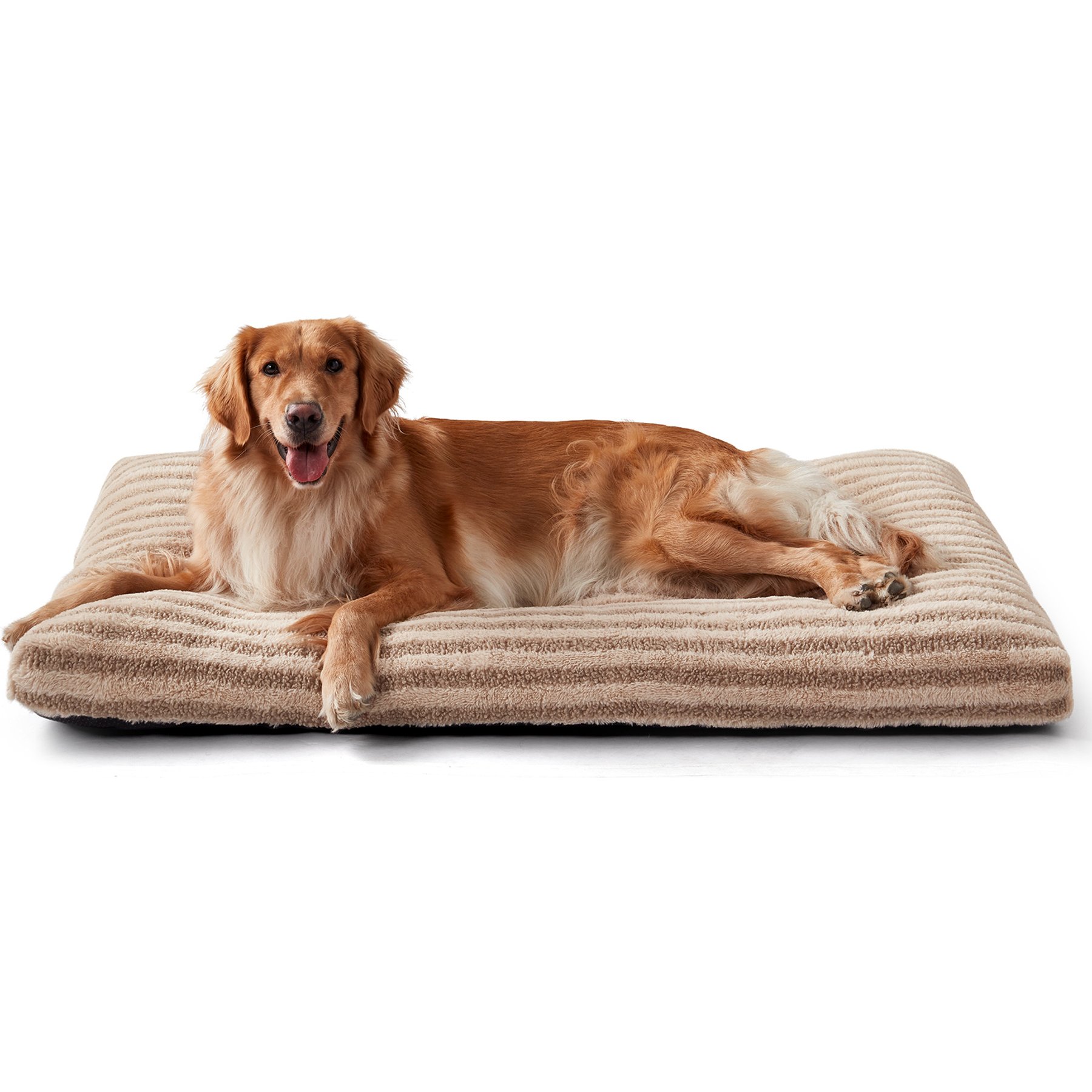 MIXJOY Non-Slip Bottom Thickened Design Soft Teddy Plush Fabric Machine Washable Pillow Dog Bed, Brown, X-Large