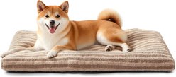MIXJOY Non-Slip Bottom Thickened Design Soft Teddy Plush Fabric Machine Washable Pillow Dog Bed, Brown, Medium