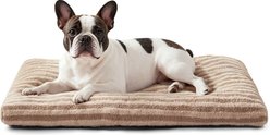 MIXJOY Non-Slip Bottom Thickened Design Soft Teddy Plush Fabric Machine Washable Pillow Dog Bed, Brown, Small
