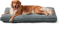MIXJOY Non-Slip Bottom Thickened Design Soft Teddy Plush Fabric Machine Washable Pillow Dog Bed, Grey, X-Large