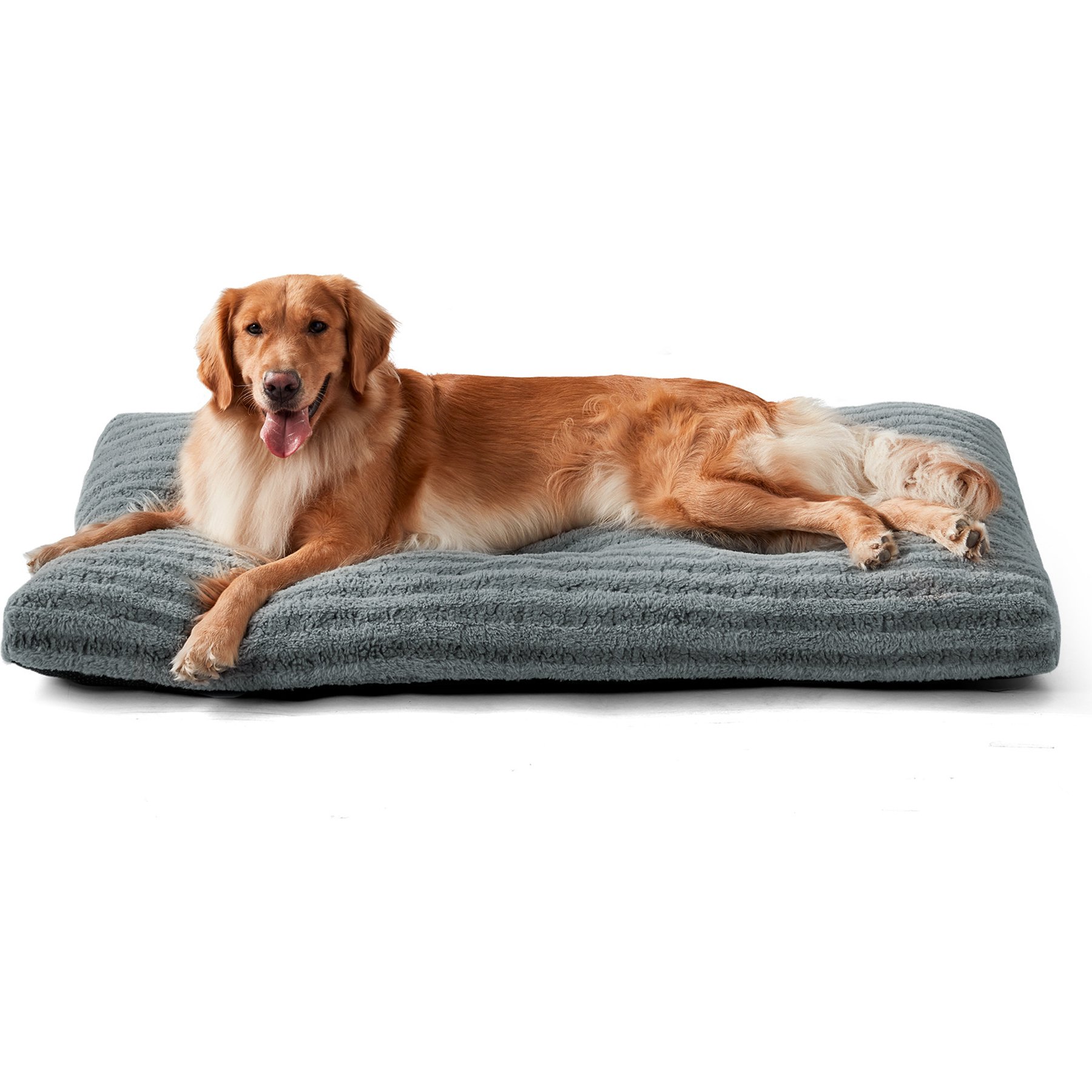 MIXJOY Non-Slip Bottom Thickened Design Soft Teddy Plush Fabric Machine Washable Pillow Dog Bed, Grey, X-Large