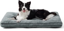 MIXJOY Non-Slip Bottom Thickened Design Soft Teddy Plush Fabric Machine Washable Pillow Dog Bed, Grey, Large