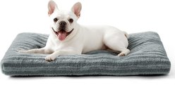 MIXJOY Non-Slip Bottom Thickened Design Soft Teddy Plush Fabric Machine Washable Pillow Dog Bed, Grey, Small