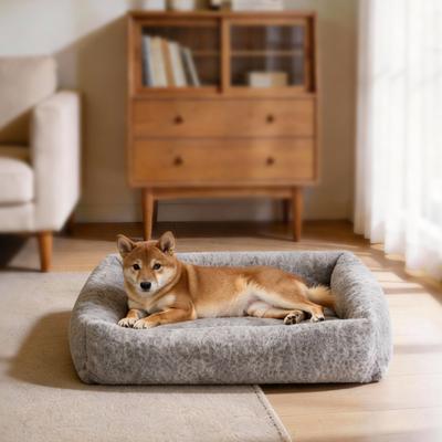 MIXJOY Thickened Rabbit Fur Removable Cover Plush Bolster Cuddler
