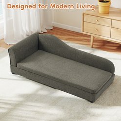 Yafylly Modern Irregular Wave Backrest Dog Bed, Grey slide 2 of 8