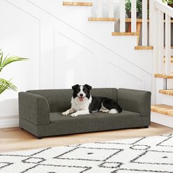 Yafylly Modern Rectangular Design Oversize Sofa Dog Bed, Grey, Medium