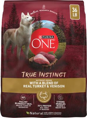 Purina ONE True Instinct High-Protein with Real Turkey & Venison Dry Dog Food, 36-lb bag