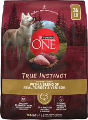 Purina ONE True Instinct High-Protein with Real Turkey & Venison Dry Dog Food, 36-lb bag