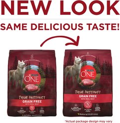 Purina ONE Natural True Instinct Grain-Free with Real Beef Dry Dog Food, 12.5-lb bag slide 2 of 8