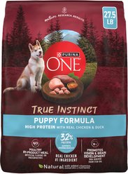 Purina ONE True Instinct Puppy Real Chicken & Duck High Protein Dry Dog Food, 27.5-lb bag