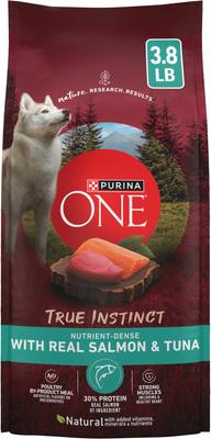 Purina ONE True Instinct with Real Salmon & Tuna Dry Dog Food, 3.8-lb bag