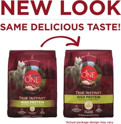 Purina ONE Natural High Protein True Instinct with Real Chicken & Duck Dry Dog Food, 3.8-lb bag slide 2 of 8