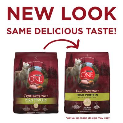 Show full view: Purina ONE True Instinct Chicken & Duck High Protein Dry Dog Food, 15-lb bag slide 3 of 11